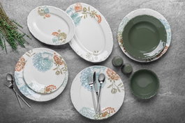 Hermia 58KKT000137 Juego de Cena de Porcelana de 29 Piezas